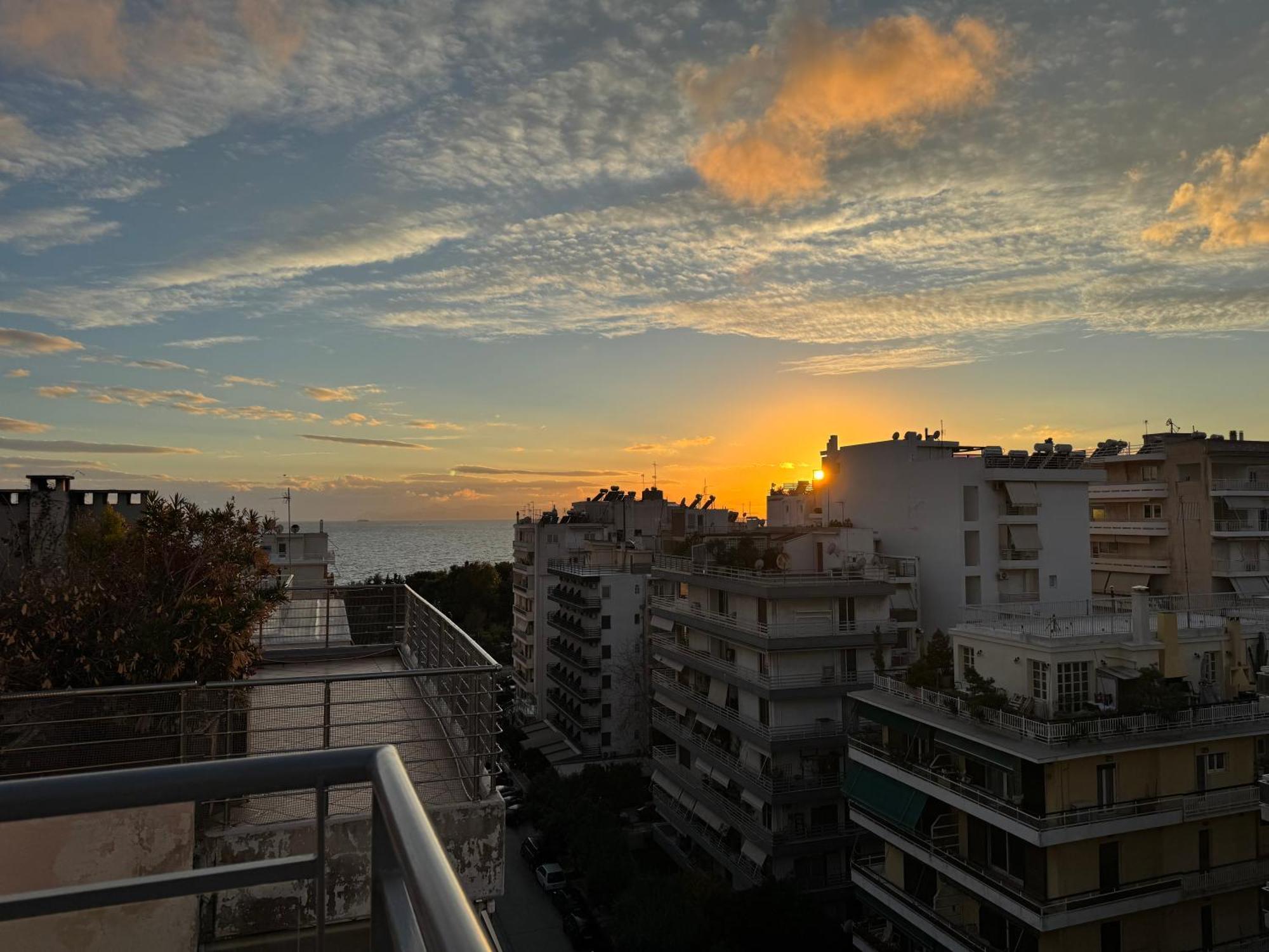 Elvita Athens Sea View Maisonette Apartment Bagian luar foto