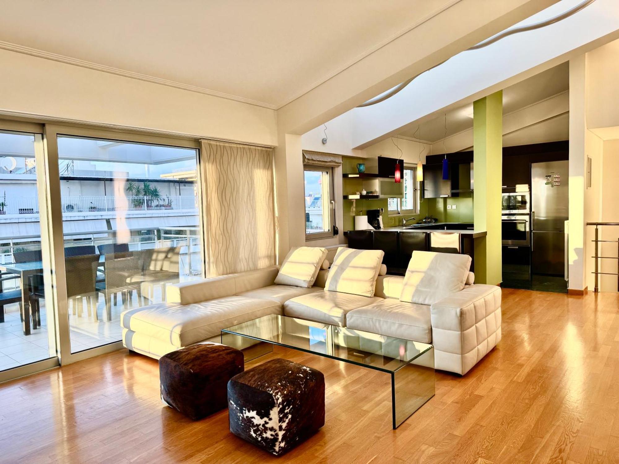 Elvita Athens Sea View Maisonette Apartment Bagian luar foto